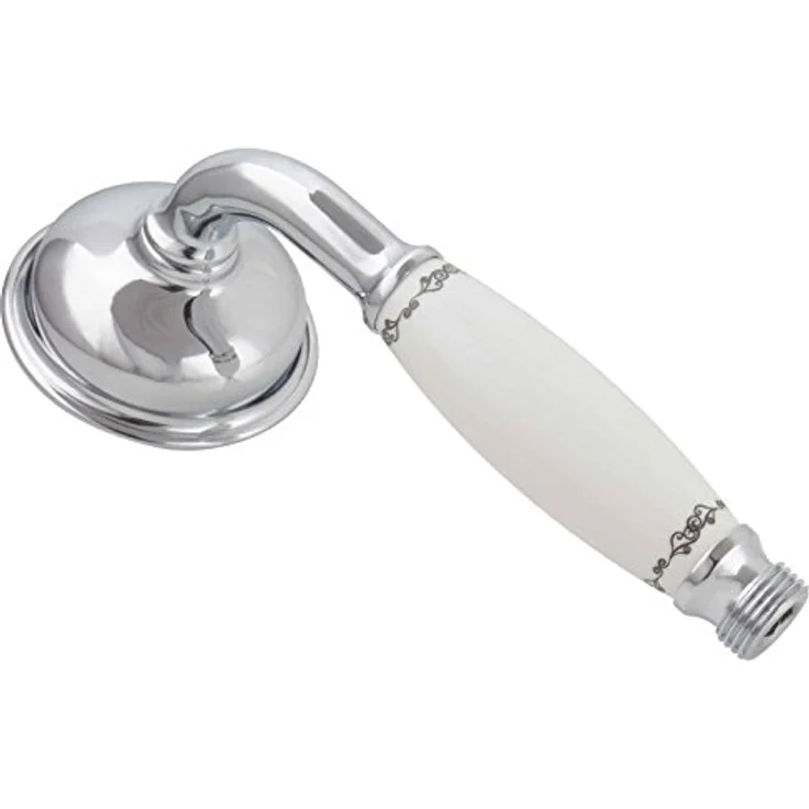 PaulGurkes Handbrause retro nostalgie Duschkopf mit Keramikgriff Messing – Bild 4