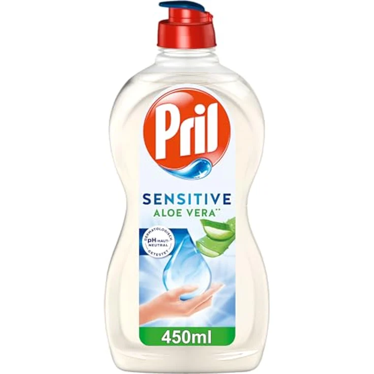 PRIL Sensitive Aloe Vera Geschirrspülmittel, hautschonend mit hoher Fettlösekraft, 450 ml – Bild 1