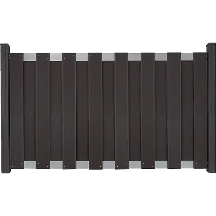GroJa Steckzaun (180 x 90 cm), Sichtschutzzaun für den Vorgarten, anthrazit, vormontierte Fertigelemente