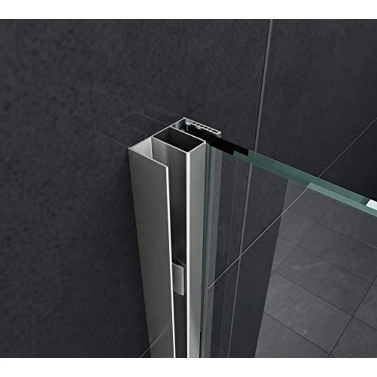 Glasdeals Schiebetür-Duschwand TRAVERSO, 140 x 200 cm, Sicherheitsglas, verchromtes Aluminiumprofil, leicht montierbar – Bild 6