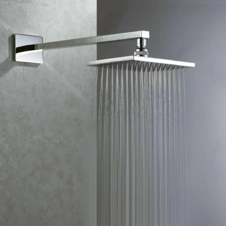 Steinberg Serie 120, Duschbrause eckig, Kopfbrause 145x220mm, Regenbrause mit Easy-Clean-System, Chrom, 18 l/min – Bild 4