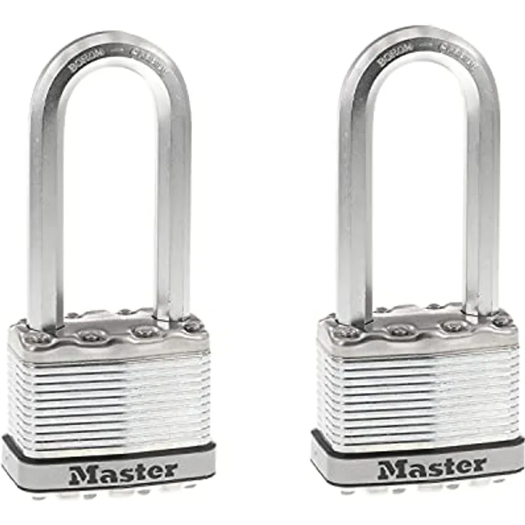 Master Lock M5XTLJ Magnum Vorhängeschloss mit Schlüssel, 2 Stück, gleichschlieÃŸend