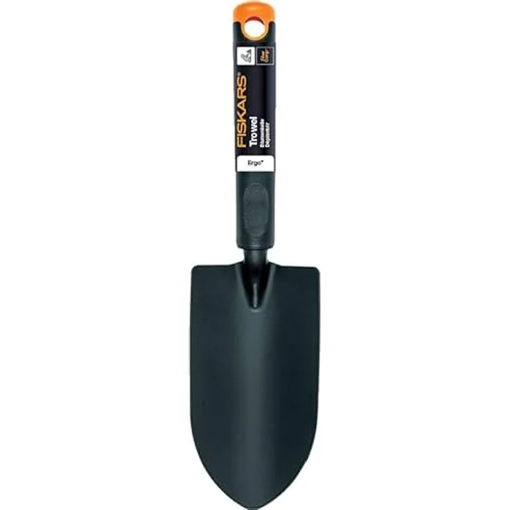 Fiskars Blumenkelle, Für harte Böden, Länge 30 cm, Langlebiger Stahlkopf-Kunststoff Griff, Schwarz-Orange, Ergo, 1027017 – Bild 7