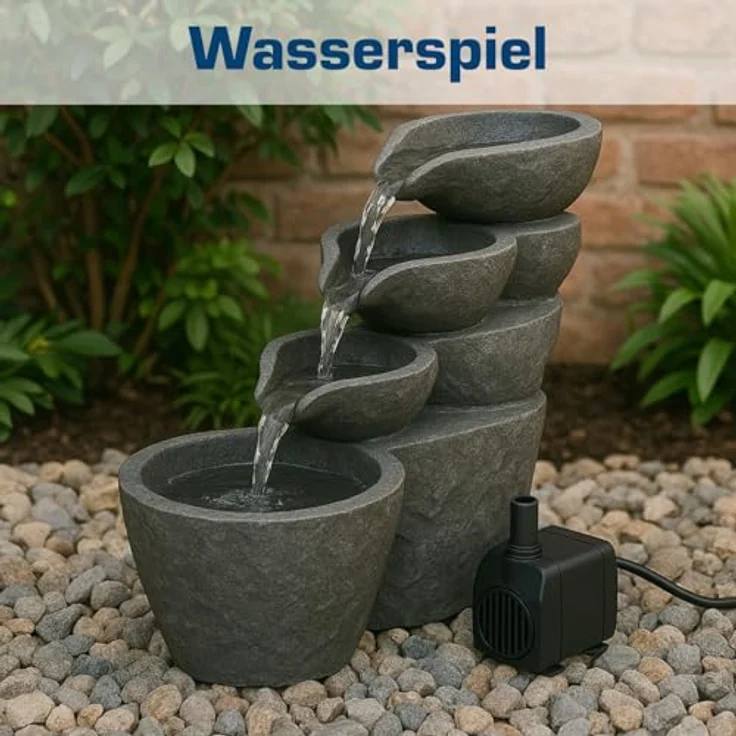 KERRY Wasserspiel-Pumpe KEP450L 12V – 450 L/H | nur 5 Watt | 7m Kabel | 80 cm Förderhöhe | Teichpumpe | Wasserpumpe | Aquariumpumpe | Zimmerbrunnen-Pumpe, Schwarz – Bild 10