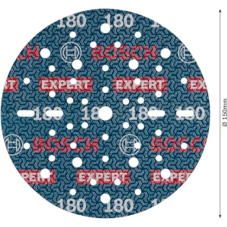 Bosch EXPERT O780 Folienschleifscheibe, 150 mm, Körnung 180, für Hartholz und Metall, mit Klettverschluss – Bild 3