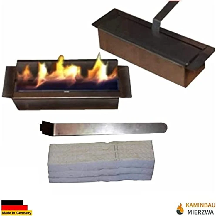 Kaminbau Mierzwa Bio Ethanol und Gelkamin - Wandkamin Modell Diana Deluxe - 3,5kW Heizleistung, Inklusive Kaminzubehör - Farbwahl (Weiß) – Bild 4