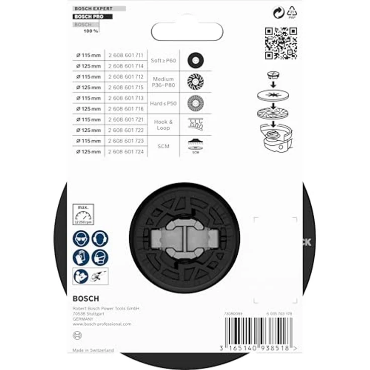 Bosch Professional Stützteller mittelhart (X-LOCK, Ø125 mm) - Preisvergleich – Bild 3
