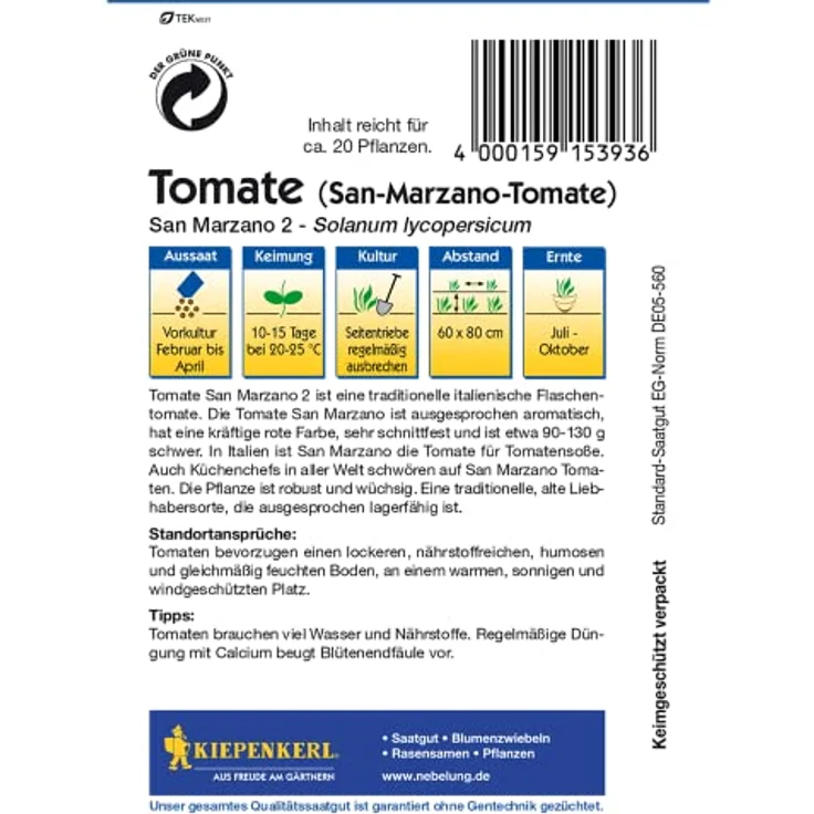 Kiepenkerl Tomate San Marzano 2 – Bild 3