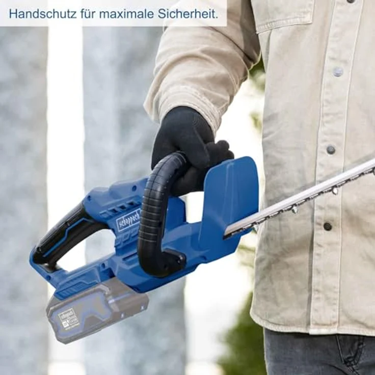 Scheppach Akku-Heckenschere C-HT570-X 20V Heckentrimmer | Schnittlänge 510mm | Schnittstärke 16mm | 20V-IXES-Serie | Schwert 560mm | inkl. Schwertschutz | Ohne Akku & Ladegerät – Bild 4