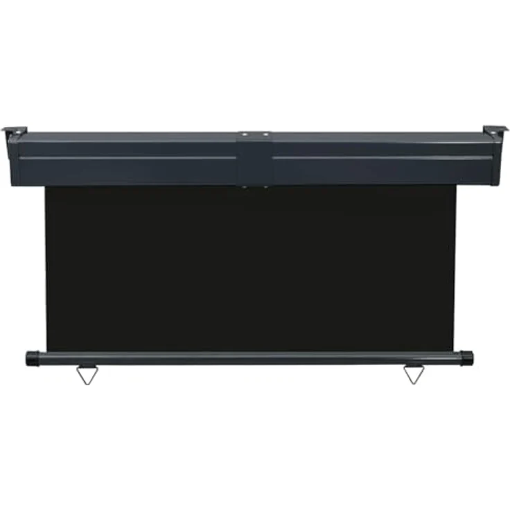 vidaXL Balkon-Seitenmarkise 145x250 cm Schwarz, UV-beständig, reißfest, Wand- und Deckenmontage – Bild 4