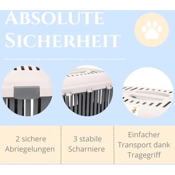 GarPet Transportbox Oben Öffnen Hunde Katzen Kleintier Transport Box Katzenbox Hundebox Open Top Stressfrei Dachöffnung, Blau – Bild 5