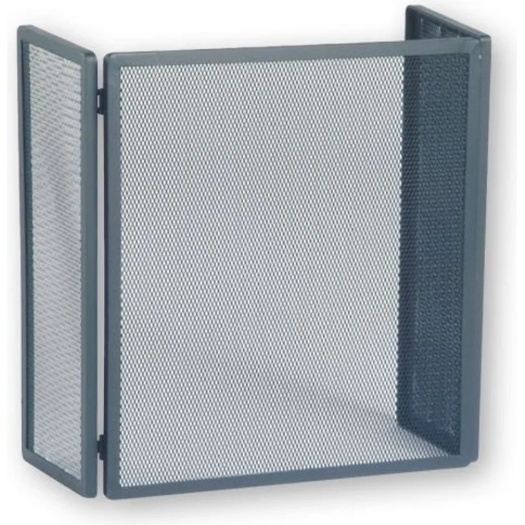 FIREFIX Funkenschutzgitter 125/7NO, Stahl schwarz, mit klappbaren Seitenteilen, 450 x 220 x 500 mm