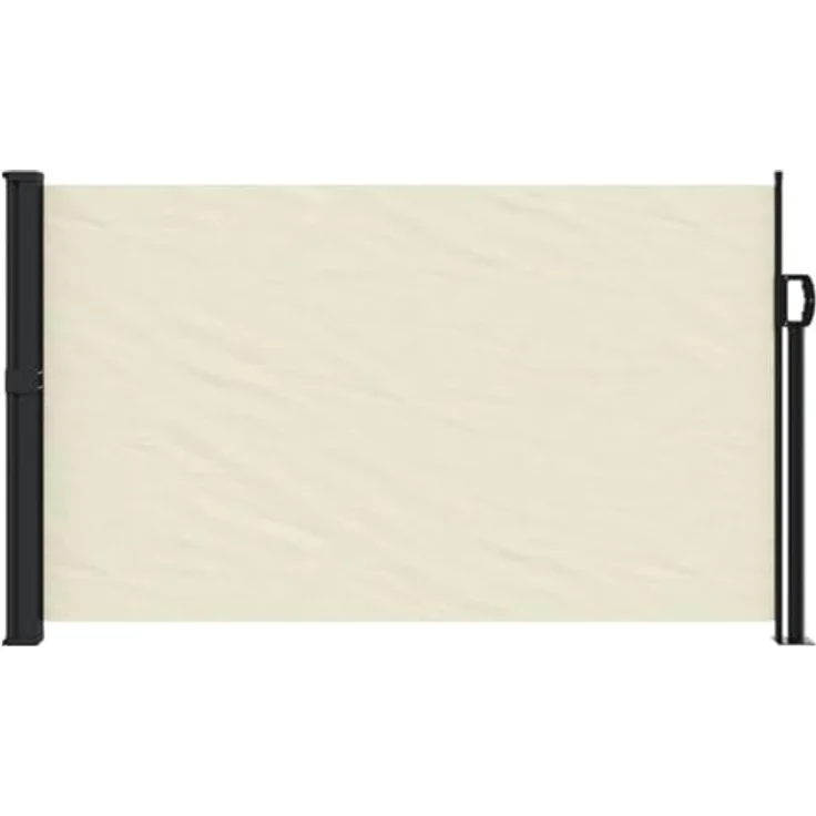 vidaXL Seitenmarkise, Wandmarkise mit PU-Beschichtung, Sichtschutz für Balkon Terrasse Garten, Windschutz Markise, Ausziehbar Creme Polyester – Bild 3