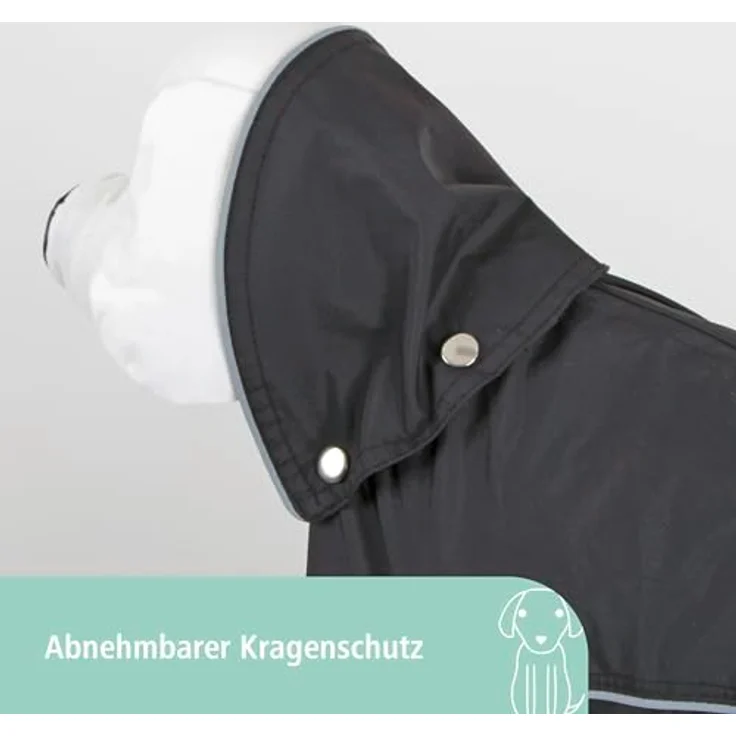 Kerbl Pet Pet Regenmantel Manchester, Hundemantel wasserdicht und winddicht, 60 cm, Schwarz – Bild 5