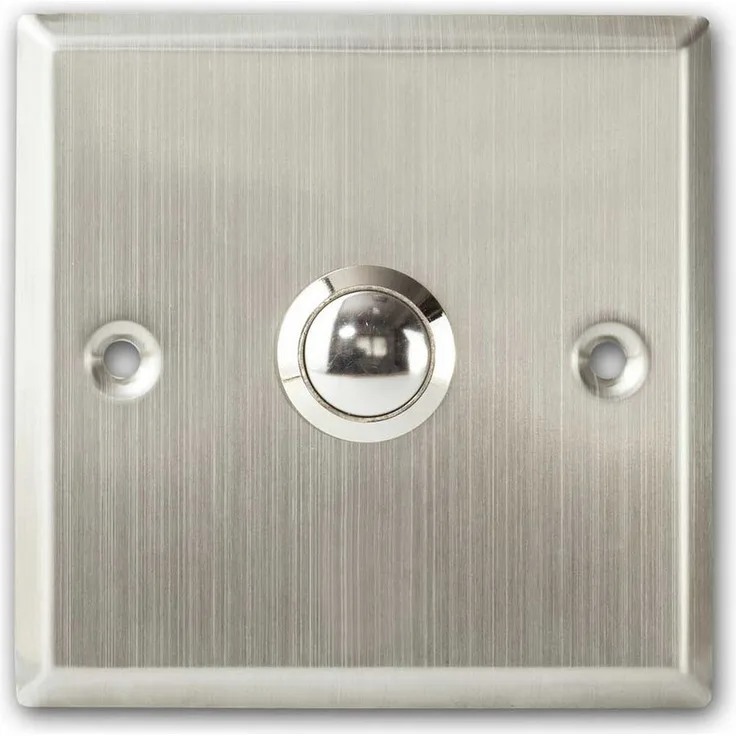 Sintron Türklingel Klingeltaster, Edelstahlblende 86x86mm, IP44 für Innen- und Außenbereich, max. 24V 1,5A