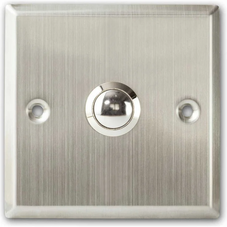 Sintron Türklingel Klingeltaster, Edelstahlblende 86x86mm, IP44 für Innen- und Außenbereich, max. 24V 1,5A