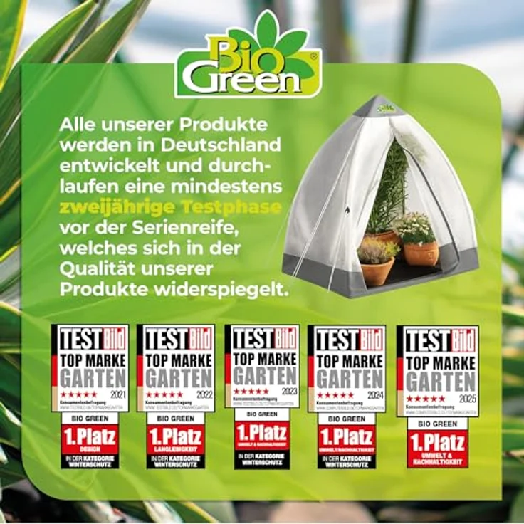Foliengewächshaus Winter 'TROPICAL ISLAND M', H150xB130xT130cm - Biogreen – Bild 10