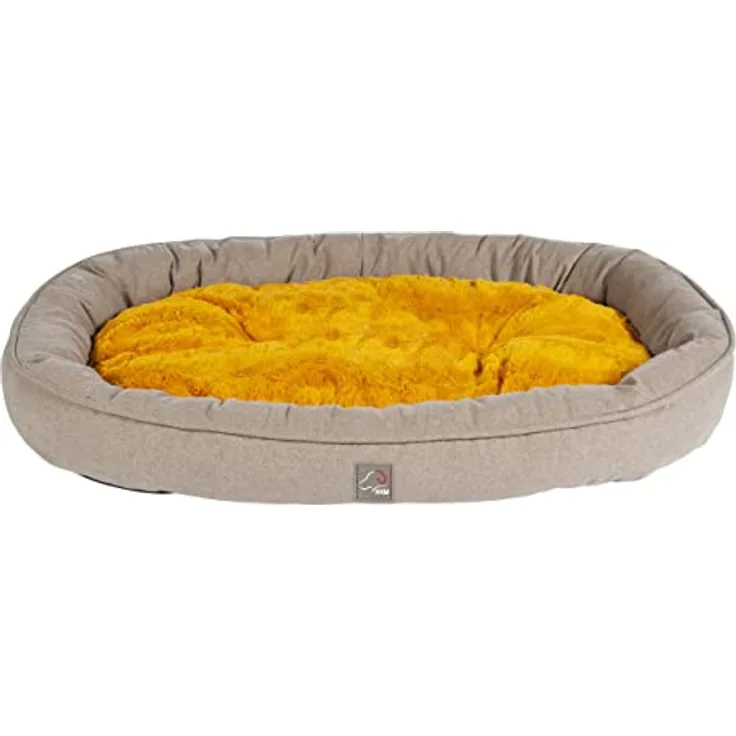 HKM ANAM Cara Hundebett Dunkelblau/Petrol M - Modernes Hundebett mit weicher Füllung