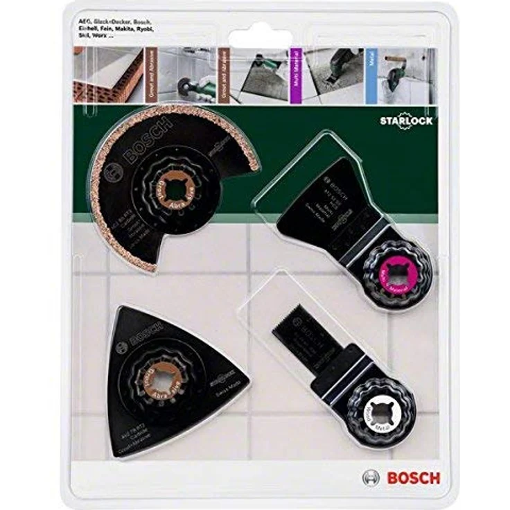 Bosch 4tlg. Fliesen-Set ACZ 85 RT (1x), AVZ 78 RT(1x), ATZ 52 SC (1x), AIZ 20 AB (1x) – Bild 2