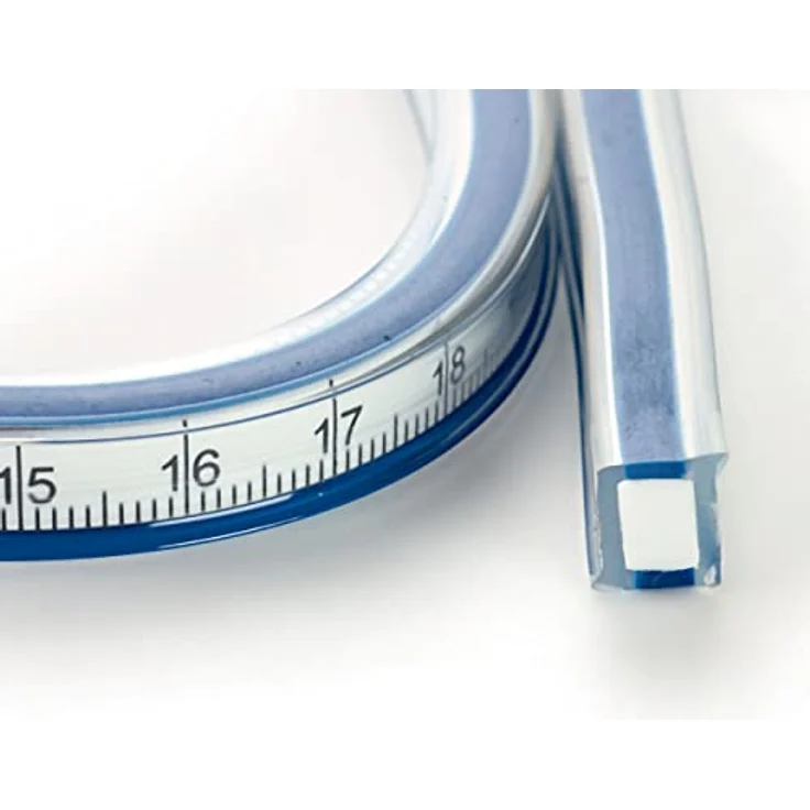 Prym Kurvenlineal flexibel 50cm/20inch, Messwerkzeug mit Metallkern, cm- und inch-Skala – Bild 3