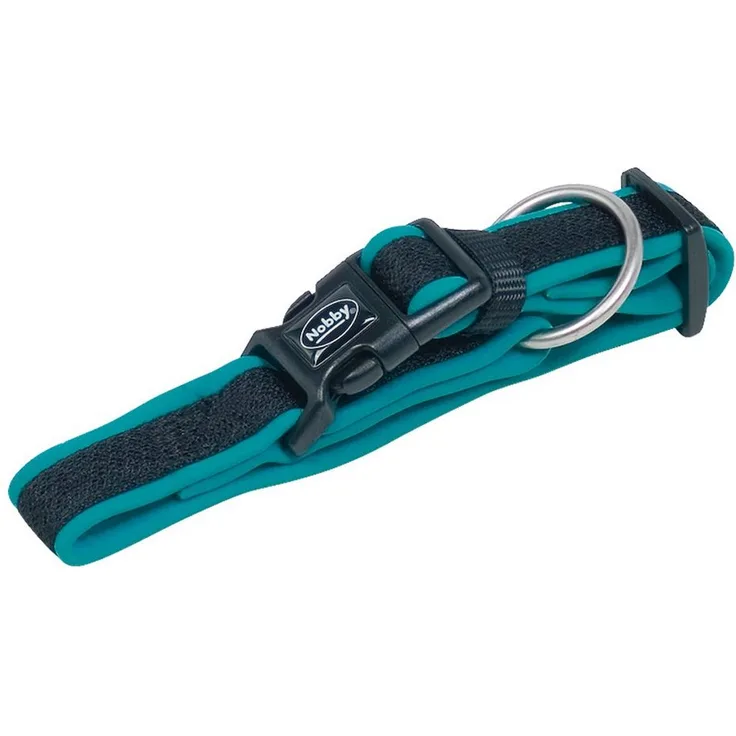 Nobby Hunde-Halsband Mesh Preno türkis, Nylon-Neopren mit stufenloser Verstellbarkeit