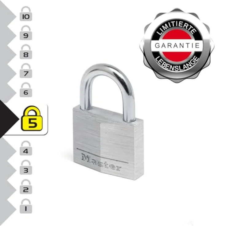 MASTER LOCK - 9140EURQNOP - 4 Vorhängeschlösser aus Aluminium 40mm – Bild 3