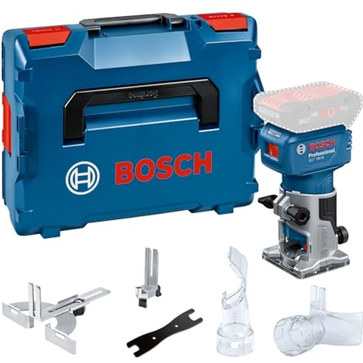 Bosch GLF 18V-8, Kantenfräse ohne Akku und Ladegerät, bürstenloser Motor, präzise Tiefeneinstellung, inklusive Rollenführung in L-Boxx 136 – Bild 1