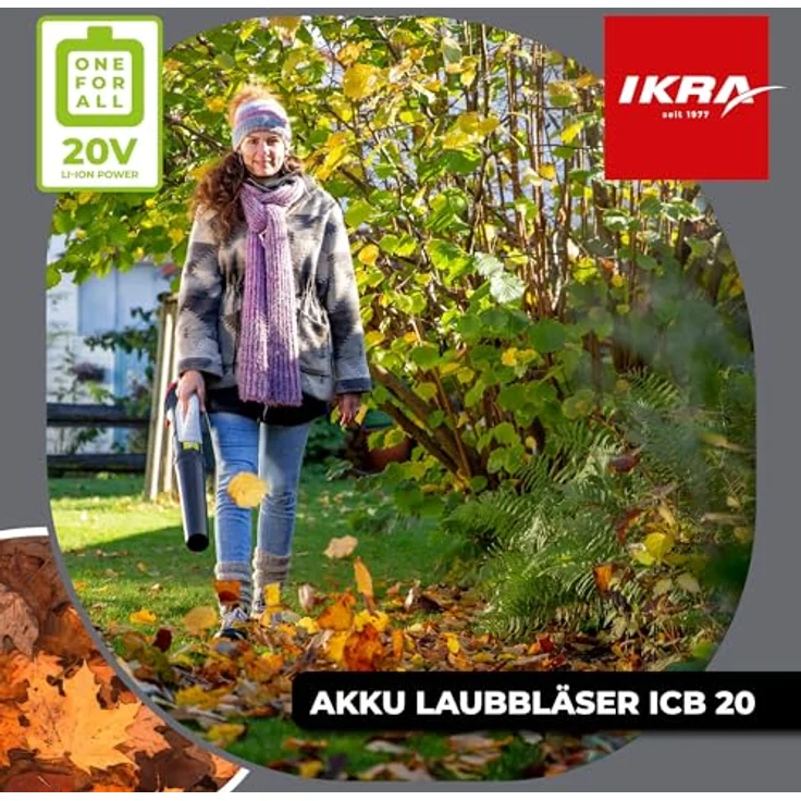 IKRA Akku Axial-Laubbläser ICB 20 kompakt leicht ergonomisch – Bild 3