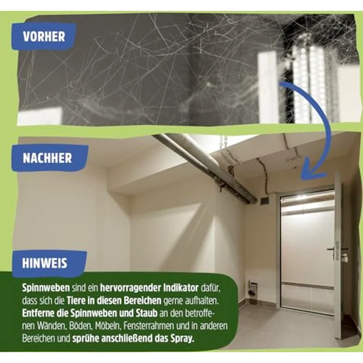 Futura-Shop Insektenspray GreenHero Spinnen-Ex, effiziente Spinnenbekämpfung, 500 ml, wasserbasierte Rezeptur mit Geraniol – Bild 6