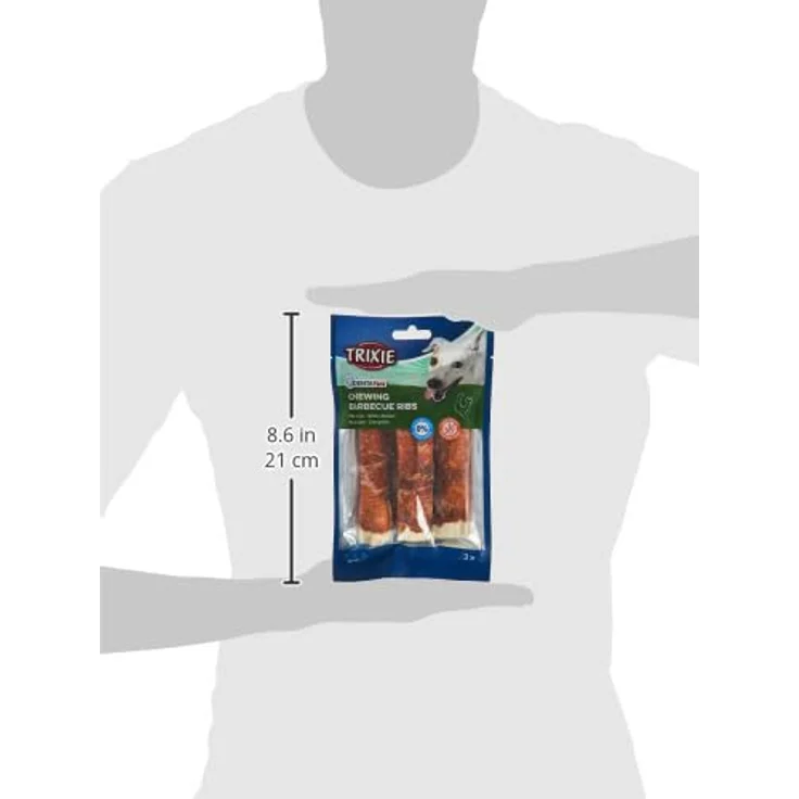 Trixie DentaFun BBQ Rippen mit Huhn, 12 cm, 3 Stück/90 g – Bild 3