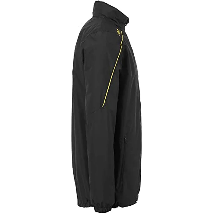 Uhlsport STREAM 23 ALL WEATHER JACKET M schwarz/limonengelb, mit versteckter Kapuze und Wasserabweisender Beschichtung – Bild 5