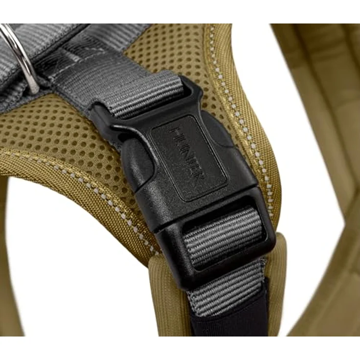 Hunter Tierbedarf Hunde-Geschirr Maldon Up oliv/grau, Reflektierendes 3M Scotchlite Material, verlängerter Unterbruststeg, vierfache Verstellmöglichkeit – Bild 4