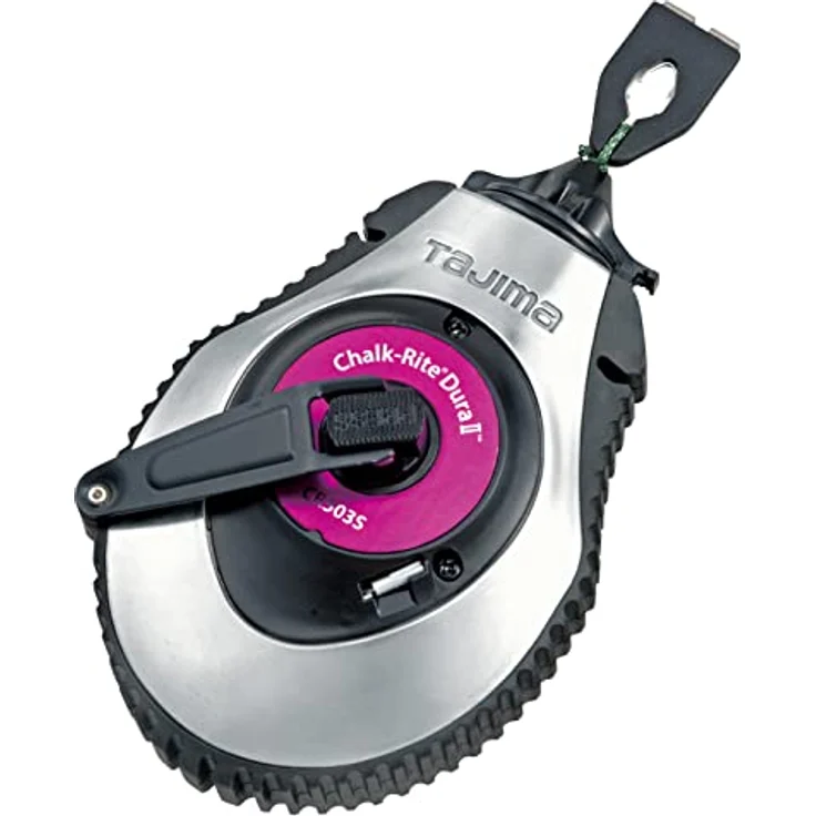 Tajima Schlagschnurgerät CHALK-RITE Dura II, 1,8 mm x 30 m, extra robust mit FASTWIND Getriebekurbel und rutschfestem Griff – Bild 1