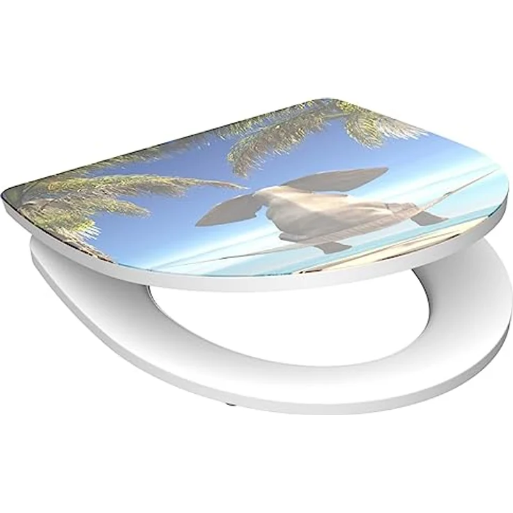 Schütte WC-Sitz Happy Elephant Duroplast mit Absenkautomatik, Schnellverschluss und hygienischer Oberfläche, einseitig bedruckt – Bild 4