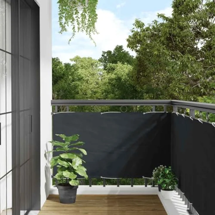 vidaXL Balkonsichtschutz Oxfordgewebe 75x600 cm Anthrazit – Bild 3