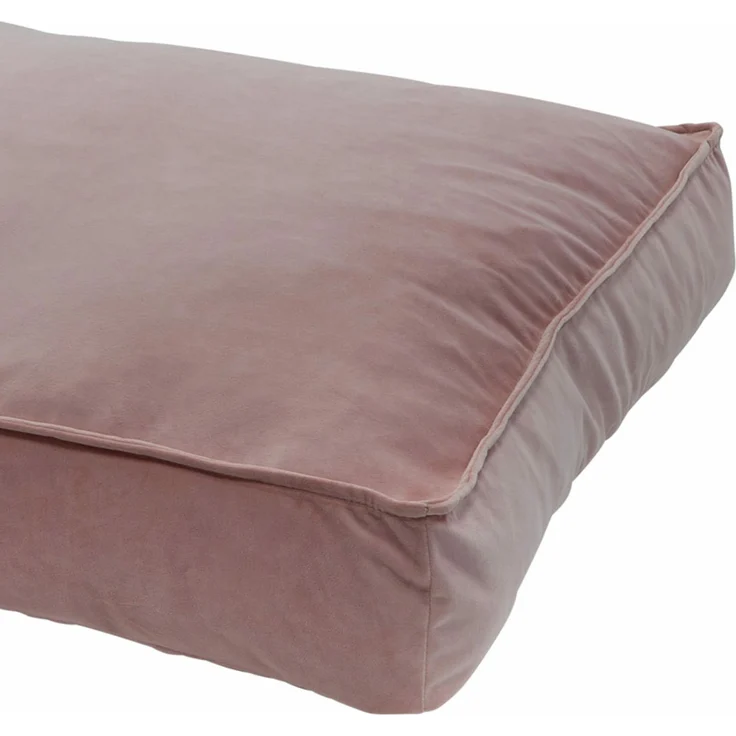 Madison Velours Lounge Cushion Rosa M, Hundebett + Katzenbett mit weichem Velours-Bezug