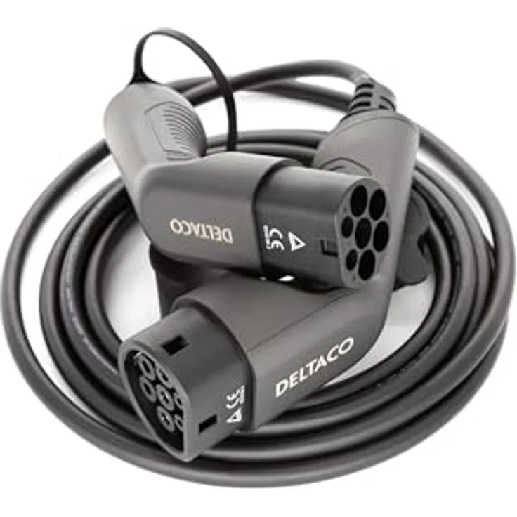 Deltaco Ladekabel für EV - Elektro-Auto EV-3213 3-phasig IEC Typ 2 auf Typ 2 - 16A 11kW, 3m – Bild 2