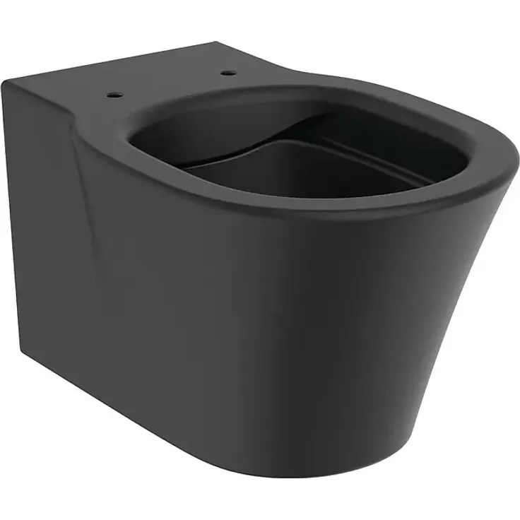 Ideal Standard Connect Air Wand-WC, spülrandlos, tief, waagrecht, Schwarz