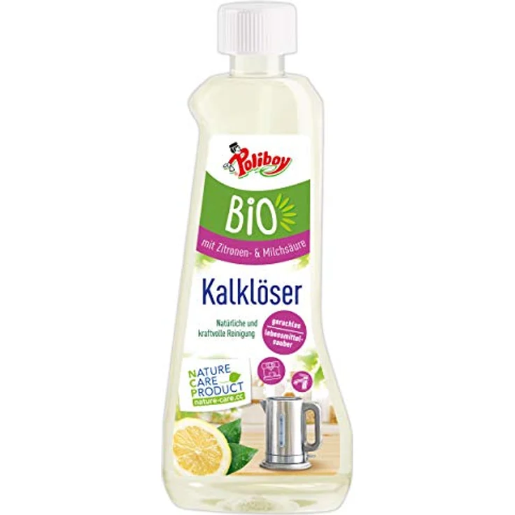 Poliboy Bio Kalklöser - zum natürlichen entkalken von Klein- und Großgeräte sowie Oberflächen in Küche und Badezimmer - Vegan - 500ml - Made in Germany – Bild 1