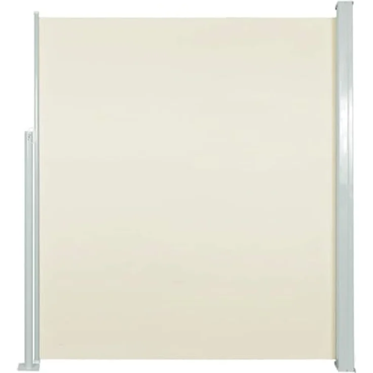 vidaXL Markise Ausziehbare Seitenmarkise 120×500 cm Creme, UV- und wasserbeständig – Bild 1