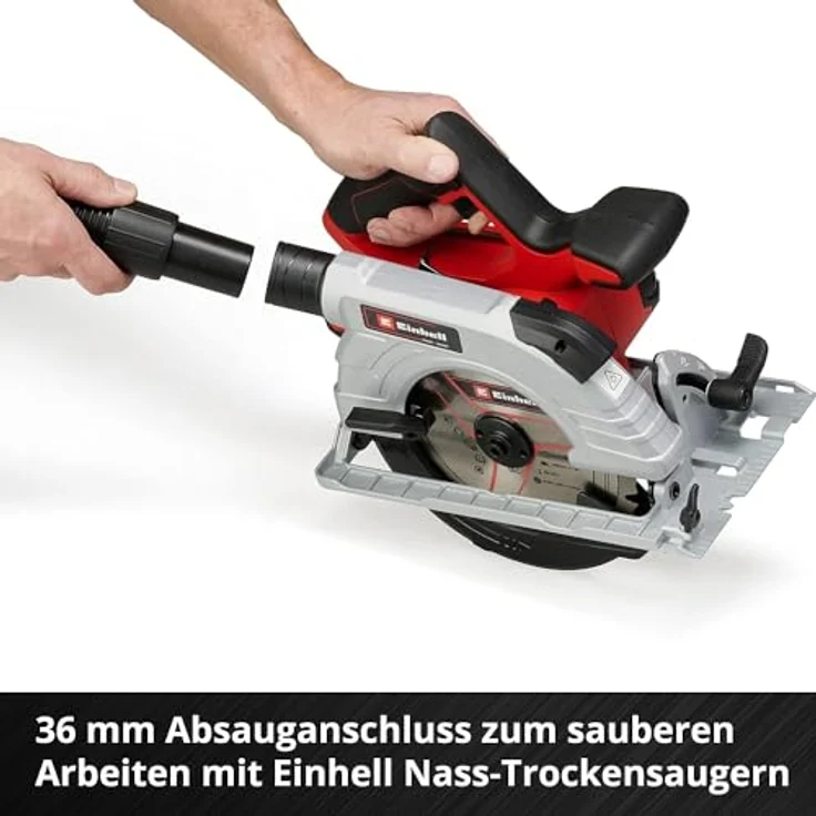 Einhell Akku-Handkreissäge TE-CS 18-190 Li BL- Solo Power X-Change PXC (Li-Ion, 18 V, 190x20 mm Sägeblatt, max. 65 mm Schnitttiefe, bürstenloser Motor, werkzeuglose Einstellung, ohne Akku und Ladegerät) – Bild 8