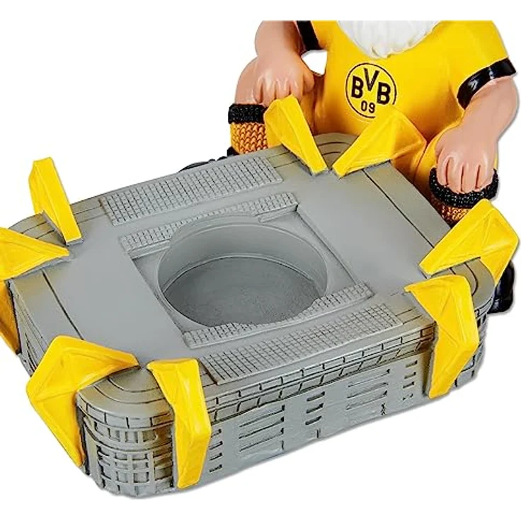 Borussia Dortmund BVB Gartenzwerg mit Stadion - Teelichthalter - 15x13x10,5 cm, Gelb – Bild 4