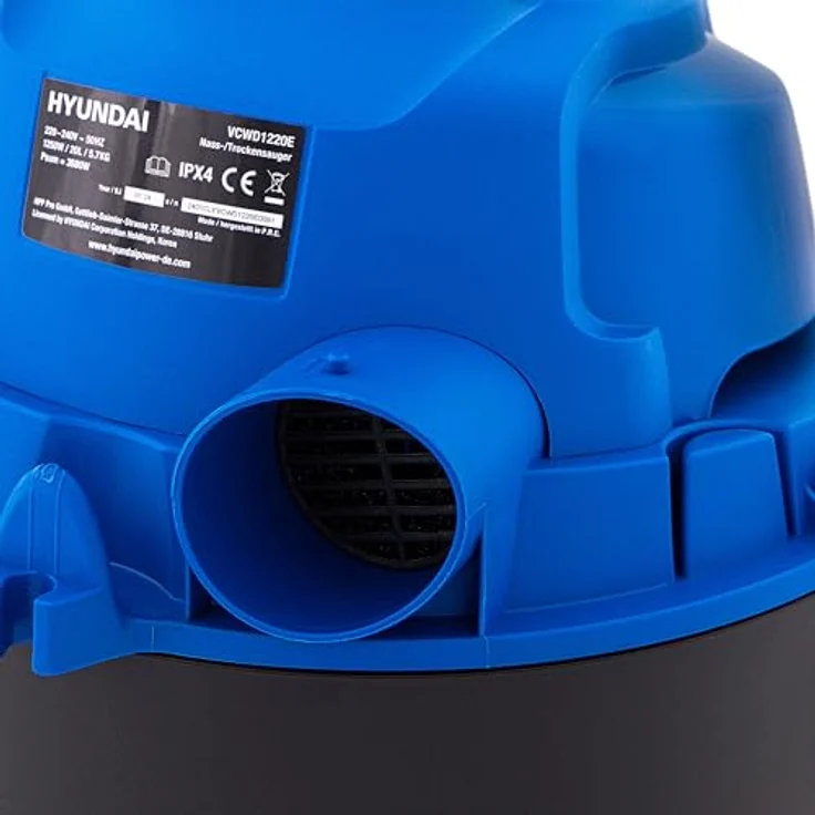 Hyundai Nass- / Trockensauger VCWD1220E, 1250 W, 20l, Sauger mit Blasfunktion, Ausgangssteckdose, Master-Slave-Funktion (Staubsauger, Waschsauger, Industriestaubsauger) – Bild 5