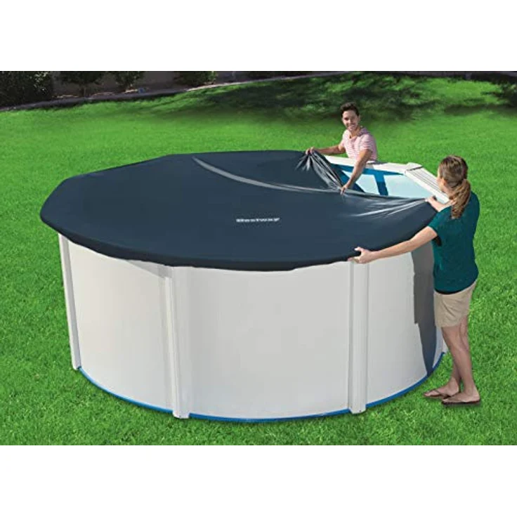 Bestway Flowclear PVC-Abdeckplane D:392 cm, grau, für Hydrium Pool 360x120 cm – Bild 5