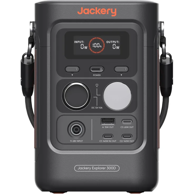 Jackery Explorer 300D Tragbare Powerstation, 288Wh LFP-Batterie, 300W DC Power, USB-C bis 140W für Camping, Reisen & Wohnmobile