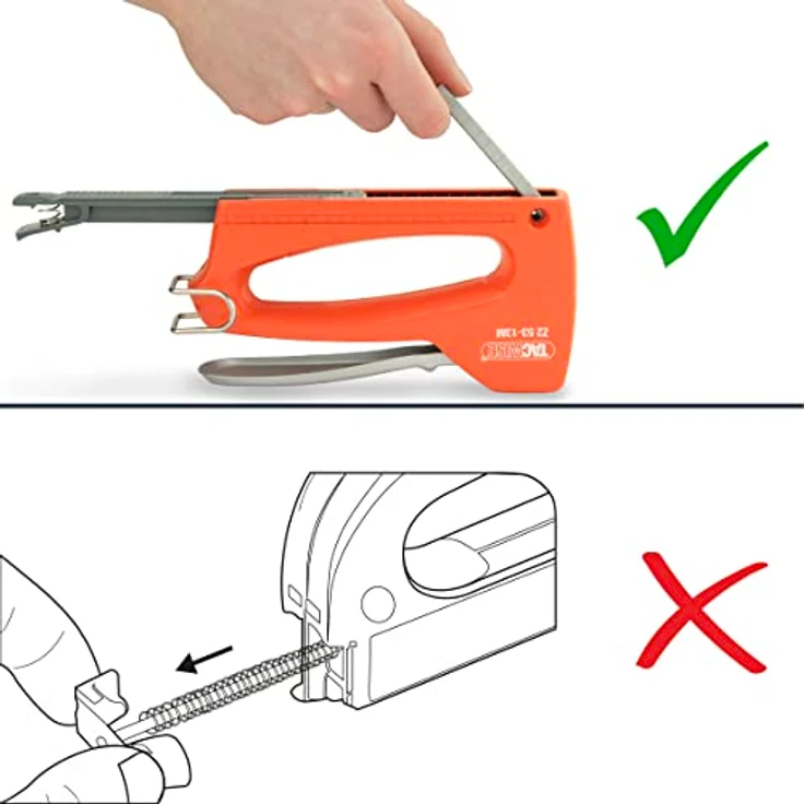 Tacwise 1218 Z2 53-13M, Ganzmetall Handtacker mit 300 Heftklammern, ergonomisches Design und geringer Handbelastung – Bild 4