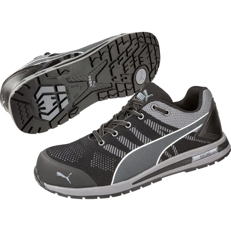 ELC Safety Halbschuh 643160, S1P SRC HRO, Gr.44 Puma Arbeitsschuh - Elevate Knit Black Low