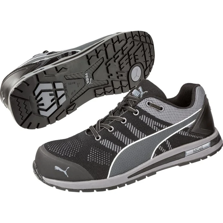 ELC Safety Halbschuh 643160, S1P SRC HRO, Gr.44 Puma Arbeitsschuh - Elevate Knit Black Low – Bild 1