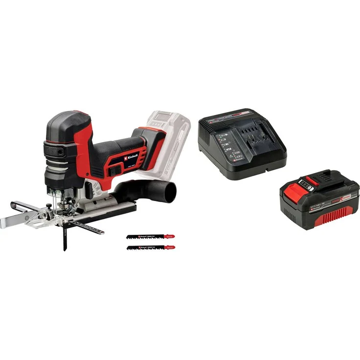 Einhell Akku-Stichsäge TP-JST 18/135 Li BL, inkl. Power X-Change Start-Kit 18V 4Ah, bürstenloser Motor, schnitttiefen bis 135mm in Holz