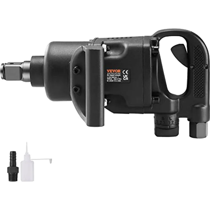 VEVOR Druckluft-Schlagschrauber 2,54 cm (1"), max. Lösemoment 3701 Nm, 8,3 bar, 6000 U/min, Doppelhammer für schwere Anwendungen – Bild 1